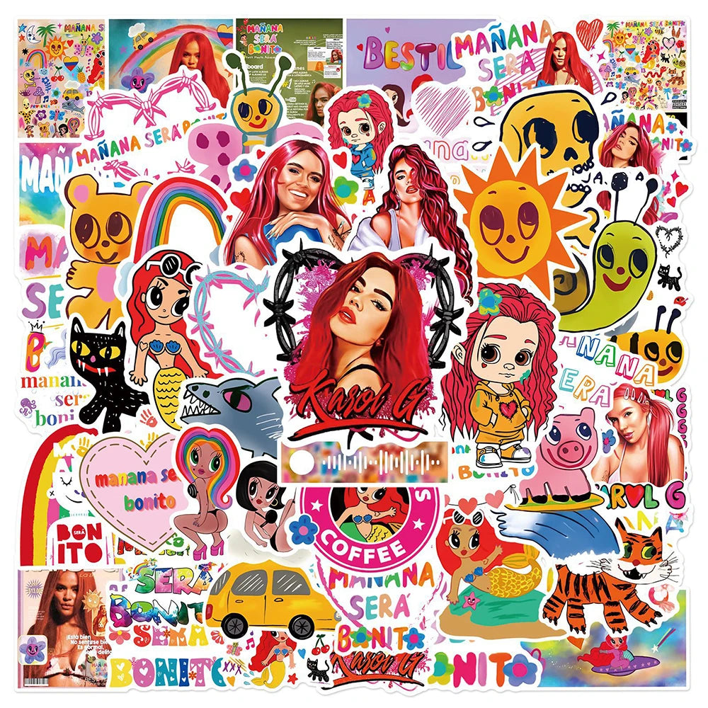 Manana Sera Bonito Stickers 10/30/50pcs Waterproof PVC Decals for Album, Skateboard, Phone, Fridge, Guitar, Car