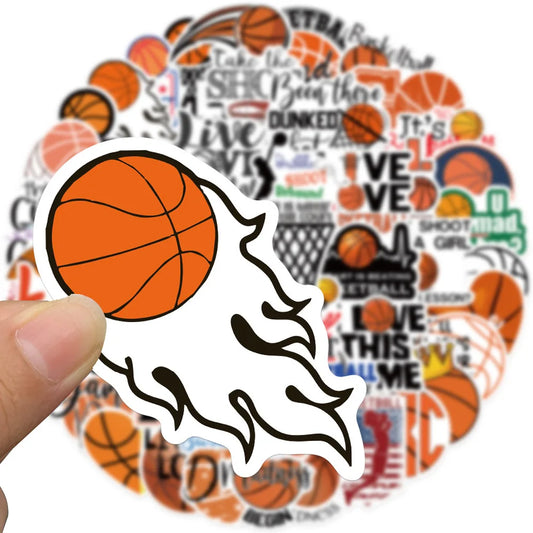 Basketball Stickers 10/30/50pcs Cartoon Decals for Laptop, Skateboard, Wall, Kids Gifts