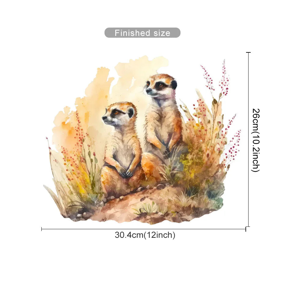 African Savannah Meerkat Wall Stickers Kids Room Decor