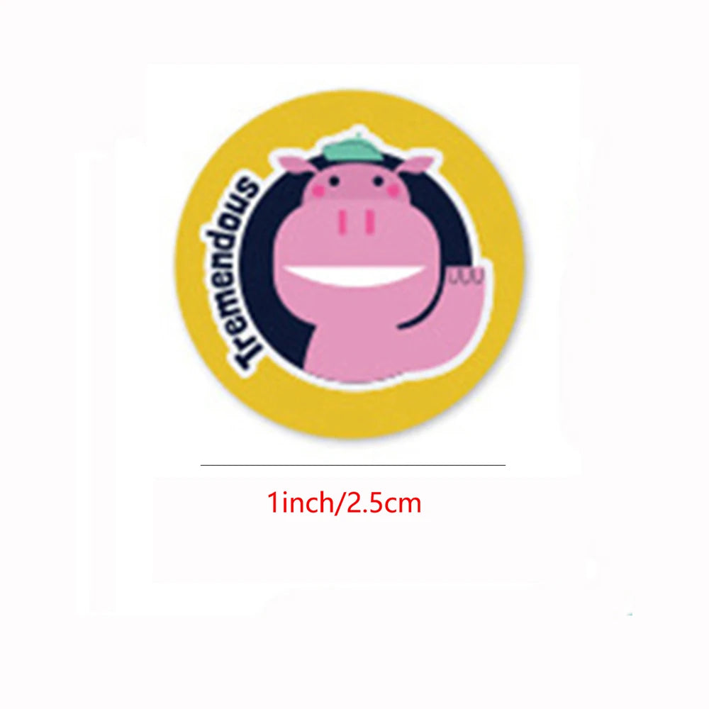 100-500pcs Teacher Reward Sticker Fun Motivation Animal Sticker For School Teacher Student Stationery Stickers