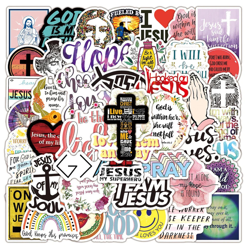 Bible Prayer Jesus Sticker Decals for Laptop Luggage Motorcycle Travel Wholesale