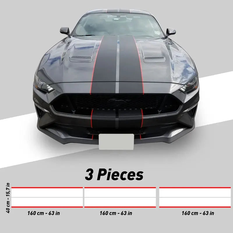 Large Racing Stripes Car Vinyl Decals Exterior Decor