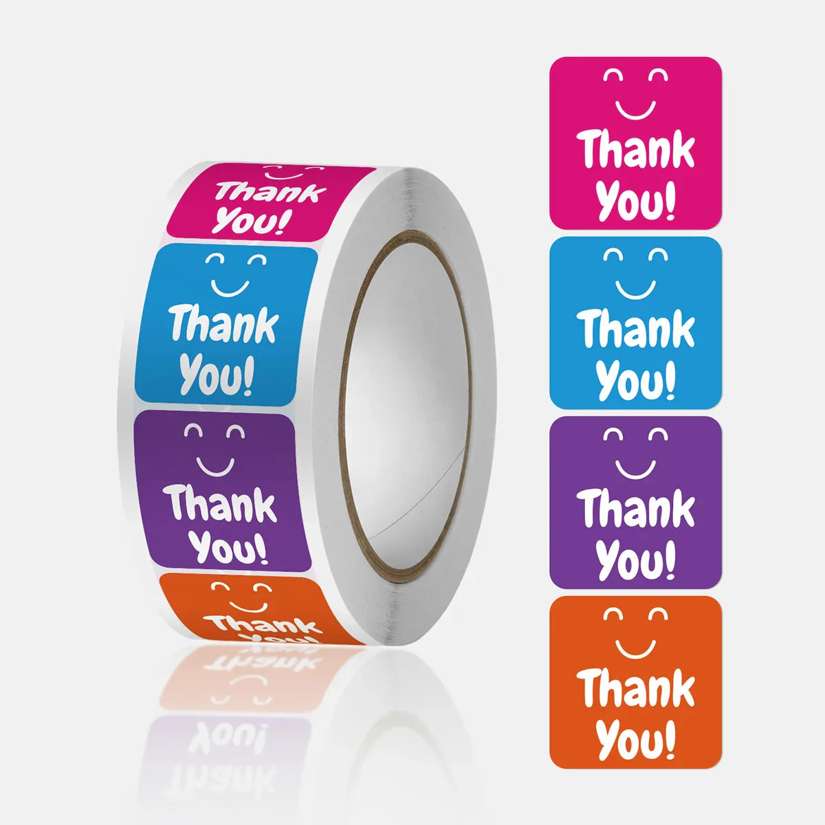 Thank You Stickers Square Gift Seal Labels for Scrapbooking and Packaging
