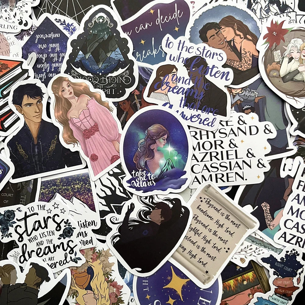 Acotar Waterproof Stickers for Water Bottle, Laptop, Skateboard, Phone, Toy - 10/60pcs