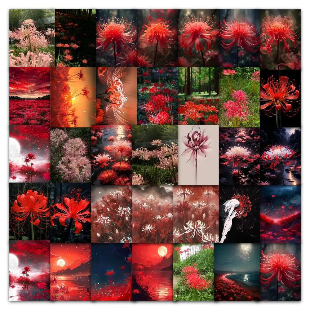 Equinox Flower Clusteramaryllis Stickers - 10/30/60PCS for Phone, Laptop, Luggage, Skateboard, Toy
