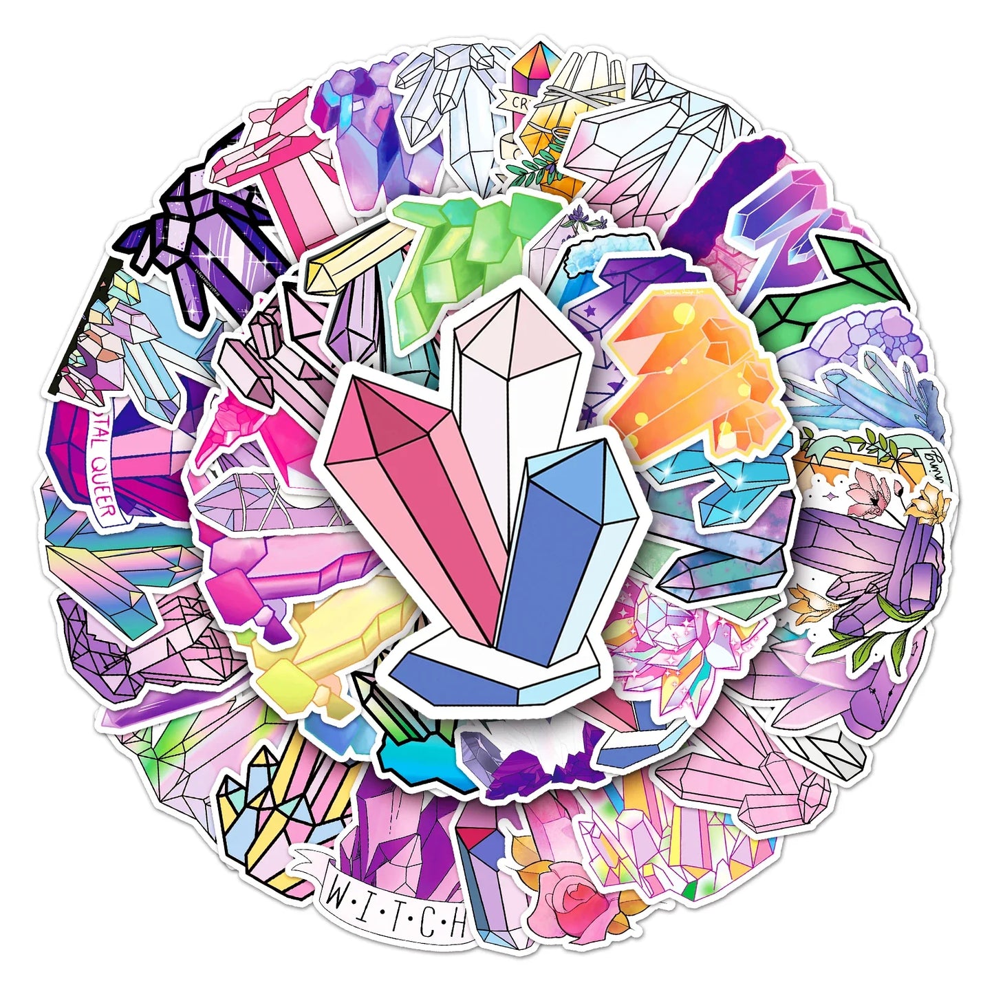 50Pcs Cute Waterproof Vinyl Stickers for Skateboard Snowboard