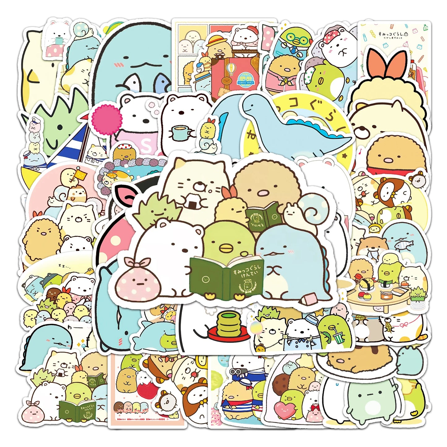 50Pcs Cartoon Waterproof Vinyl Stickers for Skateboard Snowboard