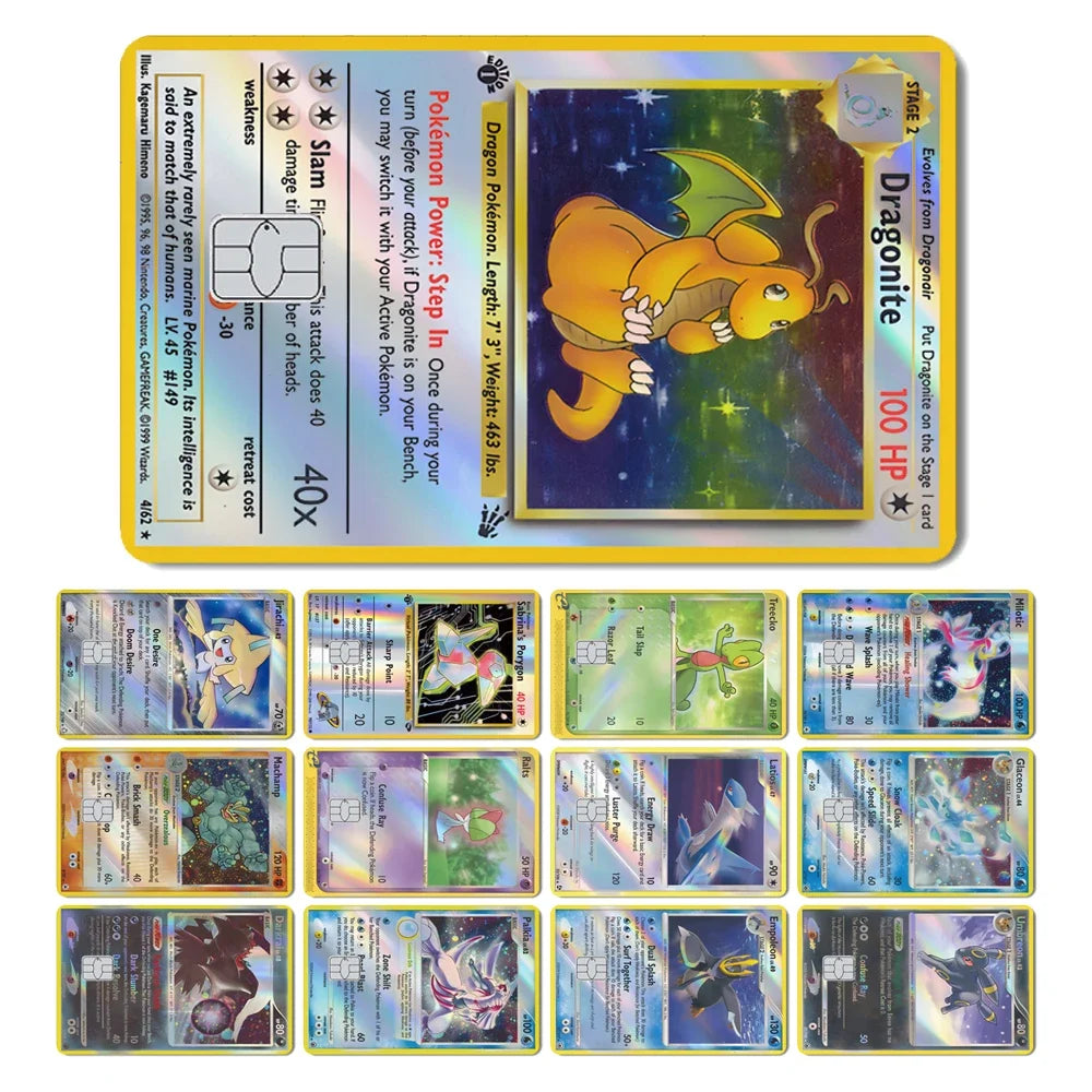 Pokemon Holographic Card Skin: Machamp, Celebi, Dragonite