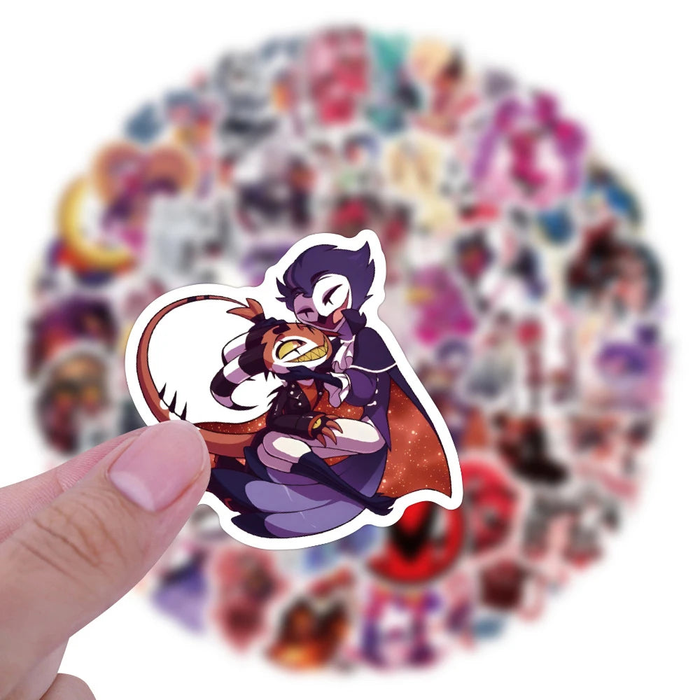 10/30/50/120pcs Helluva Boss Anime Graffiti Stickers Decoration Laptop Notebook Phone Suitcase Car Waterproof DIY Stickers Toys