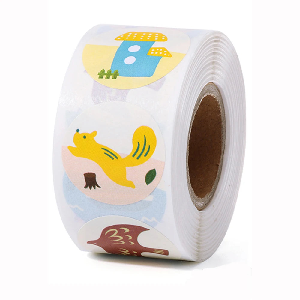 100-500pcs Reward Stickers Teachers Encourage Labels for Kid Motivational Stickers Cute Animals for Students Stationery Labels