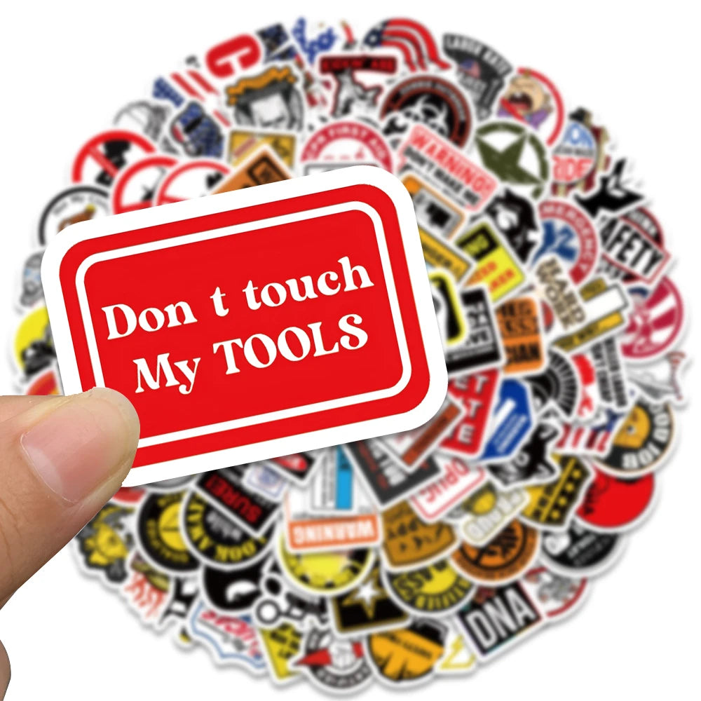 98PCS Funny Hard Hat and Construction Worker Stickers