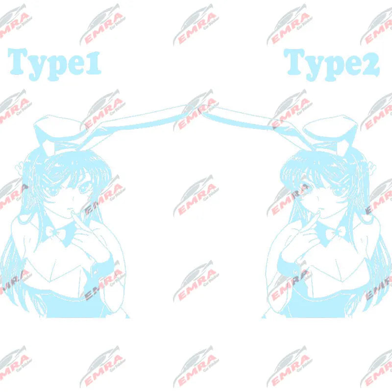 Anime Rabbit Girl Car Vinyl Decal Sticker