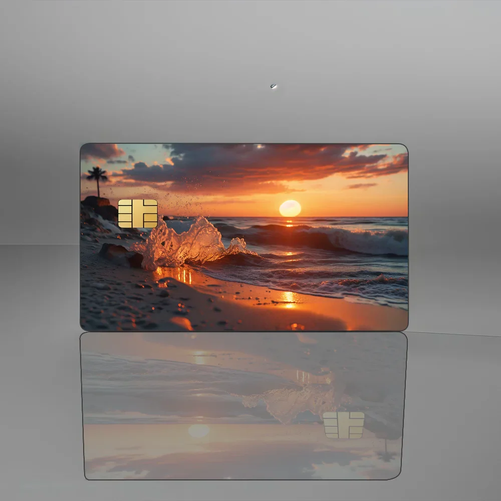 Coconut Tree Beach Anime Card Skin Cover