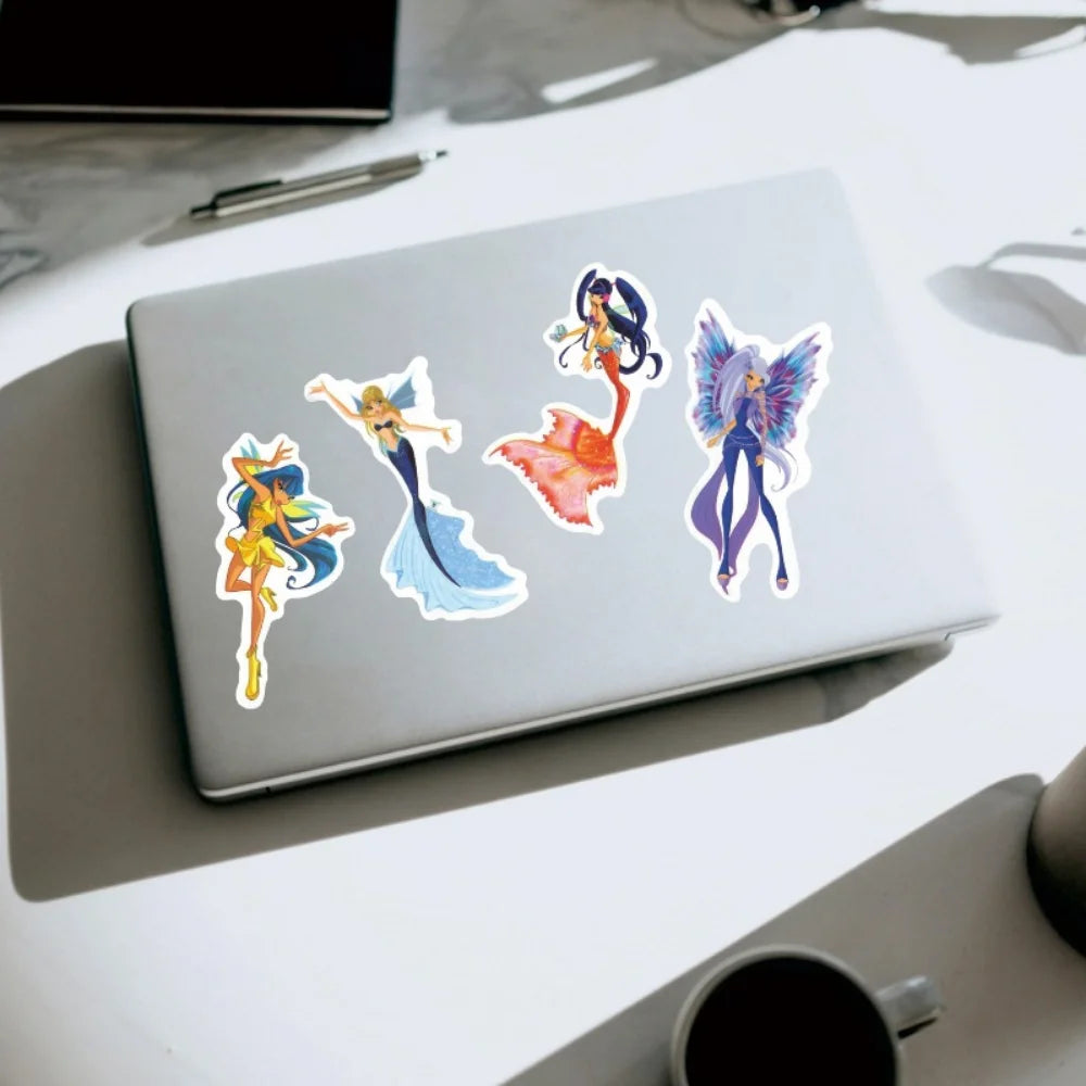 10/50Pcs Cartoon butterfly fairy Graffiti Waterproof Skateboard Travel Suitcase Phone Laptop Luggage Stickers Cute