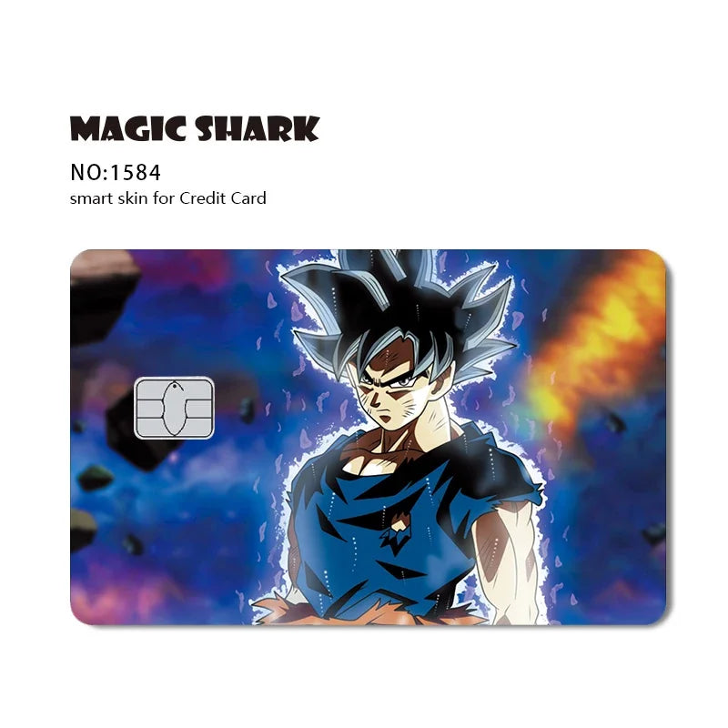 Anime Dragon Ball Card Skin Sticker 3M PVC Matte Cover