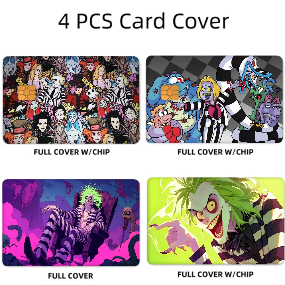 Beetlejuice Anime Card Skin Stickers Set (4pcs)