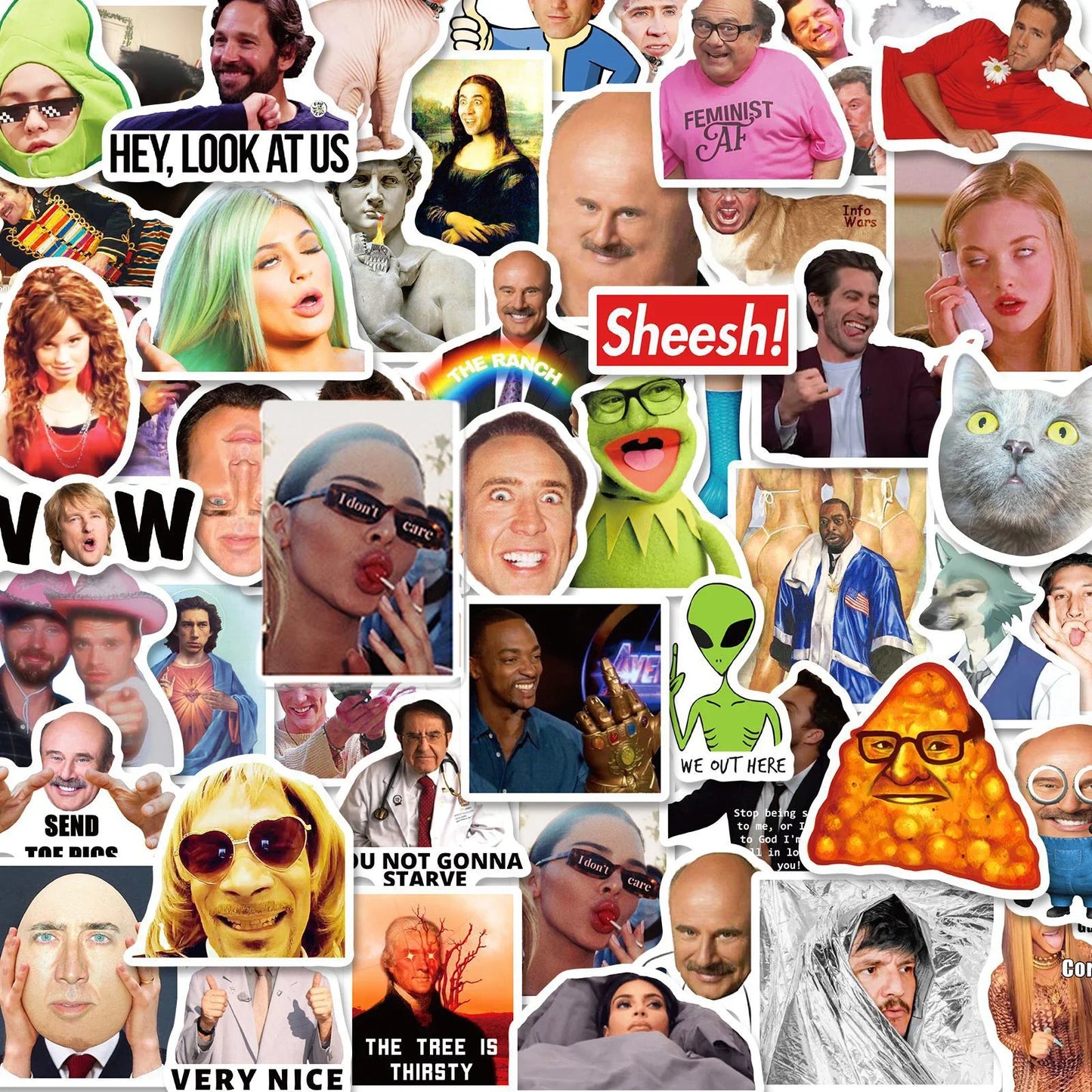 Funny Meme Graffiti Stickers for Cars, Motorcycles, Furniture, Toys, Luggage, Skateboards - 10/30/50PCS
