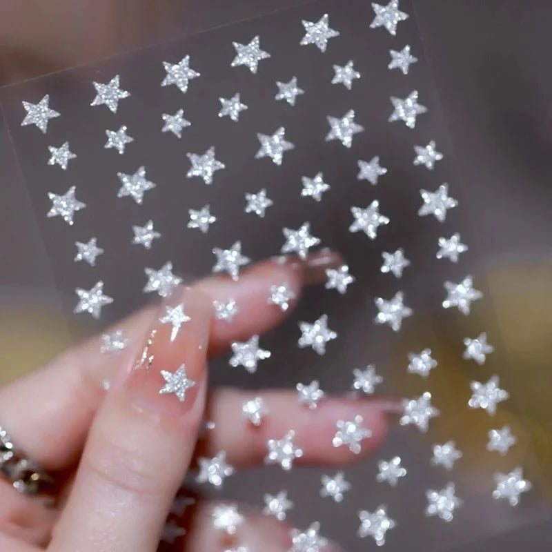 3D Reflective Nail Stickers: Love, Bear, Butterfly, Star
