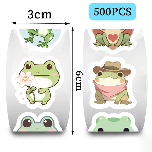 500pcs Frog Stickers Kids Reward Teacher Gift Labels