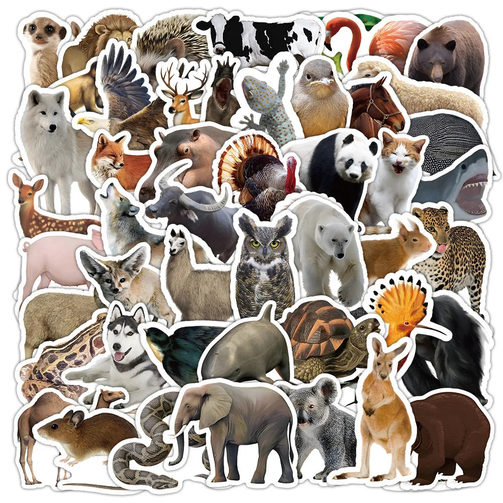 Animal Cartoon Graffiti Stickers for Car, Luggage, Phone, Laptop - 10/30/50pcs