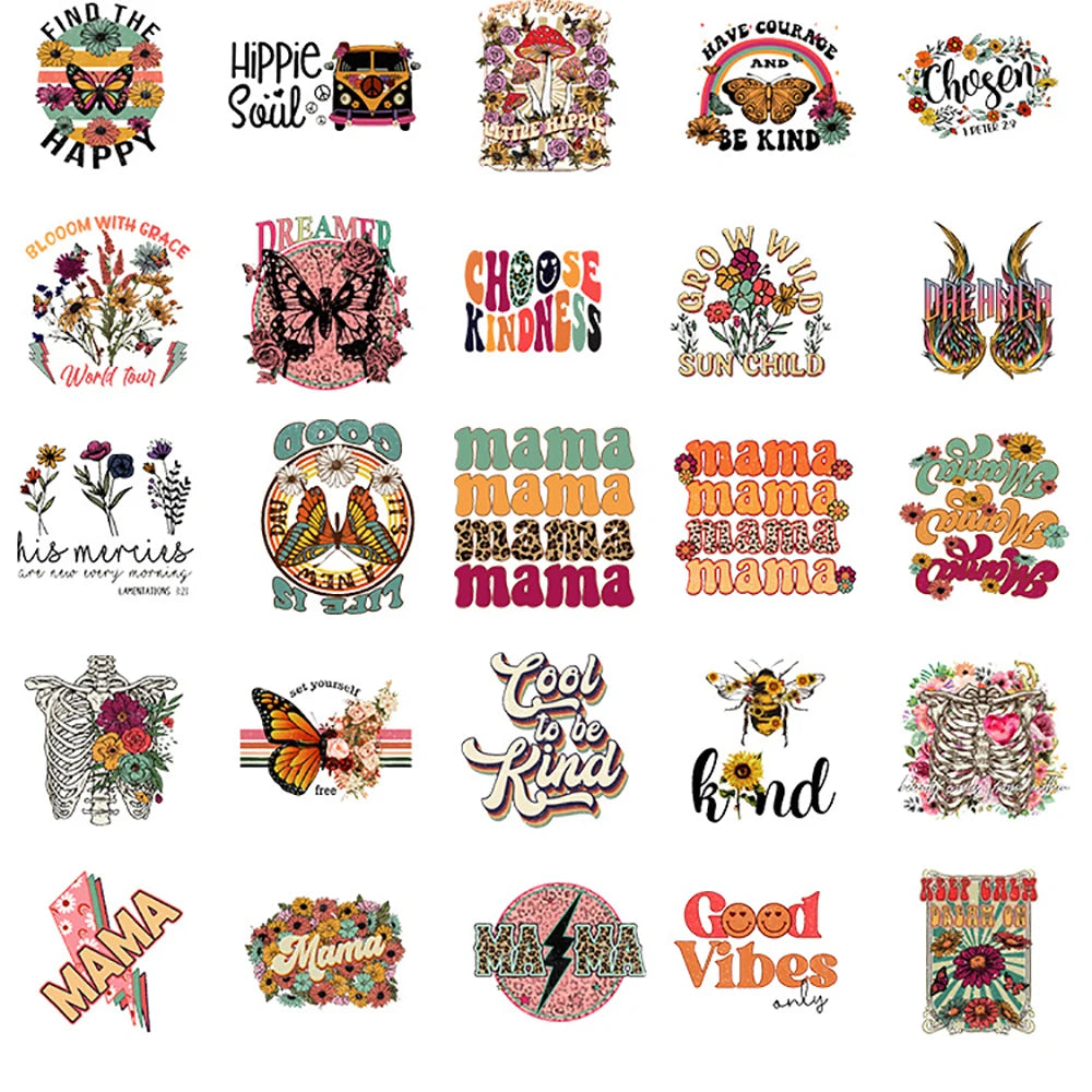 10/30/50/100PCS Vintage Cartoon Hippies Graffiti Stickers For Notebook Phone Skateboard Fridge Laptop Bike Decals Gift Kids Toy