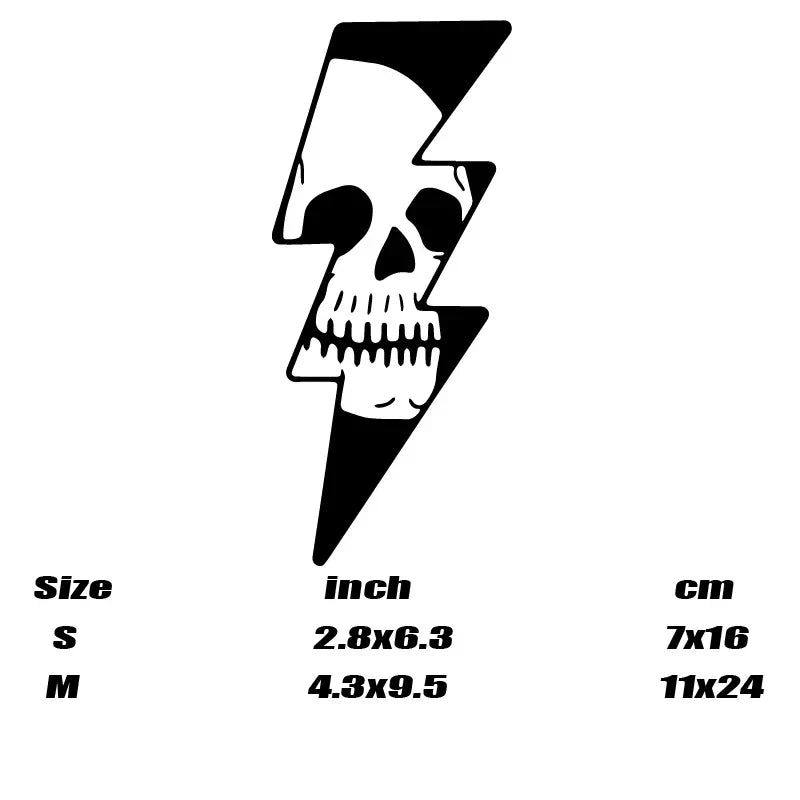 Skull Lightning Stickers for Cars, Trucks, Motorcycles, Laptops