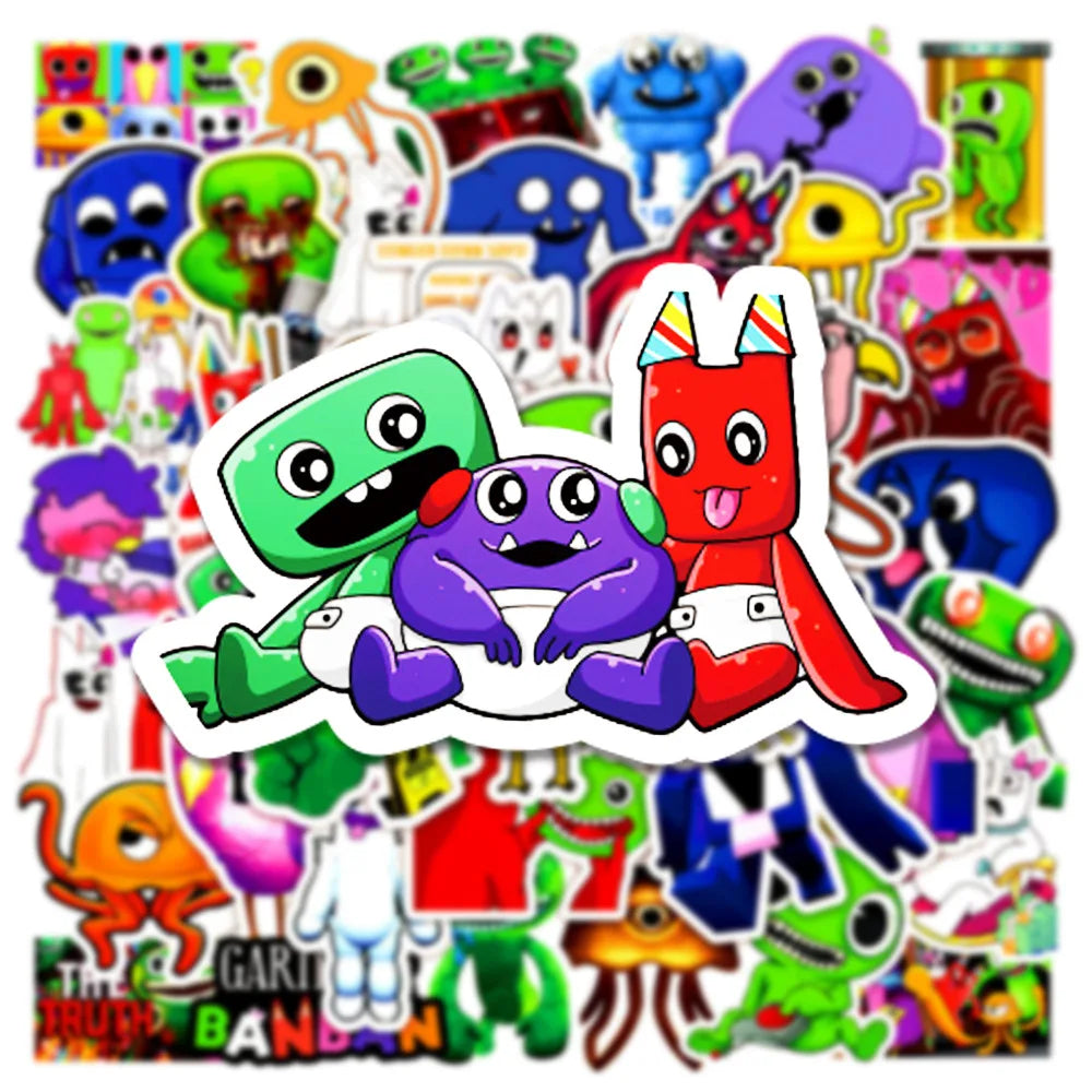 Garten of Banban Cartoon Adventure Stickers for Kids - Phone, Laptop, Luggage, Skateboard Decals
