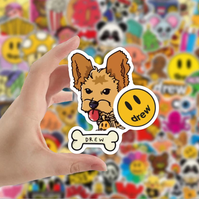 Justin Graffiti Pencil Cases Stickers Scooter Car Bike Laptop Helmet Decor