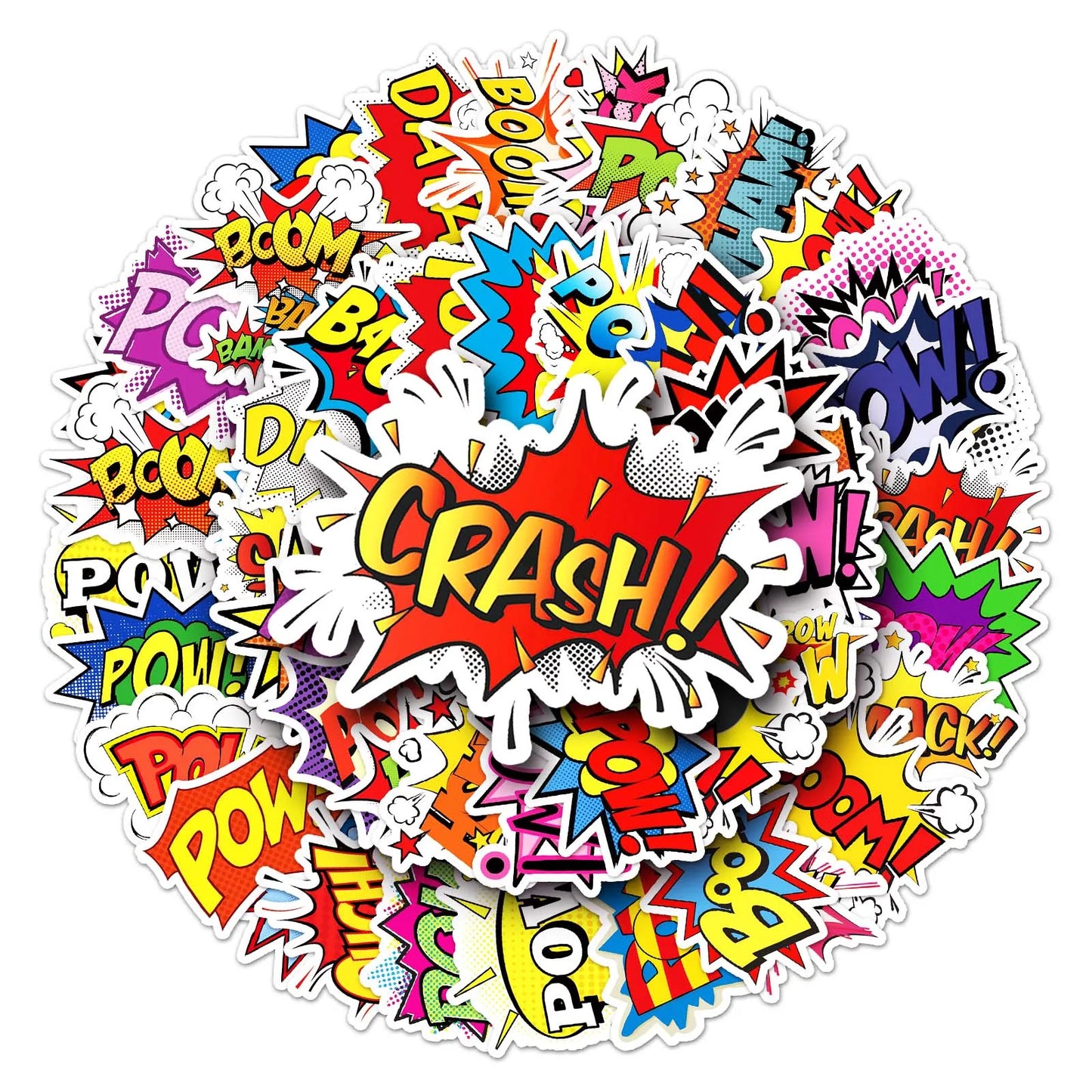 50Pcs Cartoon Waterproof Vinyl Stickers for Skateboard Snowboard