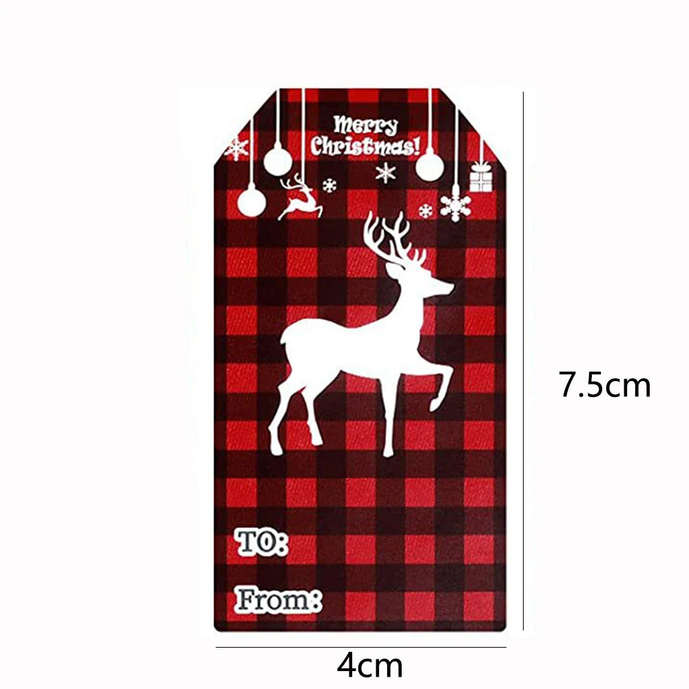 50-300Pcs Merry Christmas Theme Stickers for DIY Gift Decorate Baking Package Envelope Seal Labels Stickers Stationery Stickers