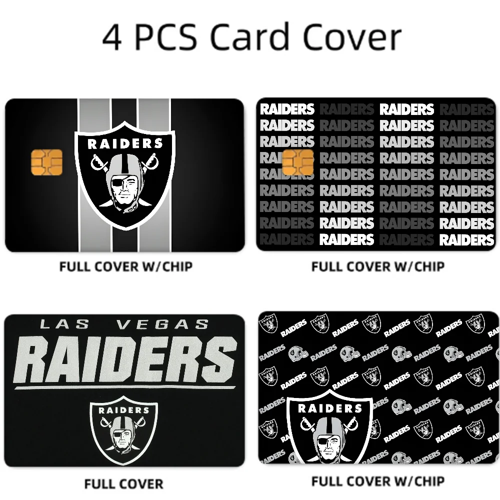 Raiders Football Card Sticker Set (4 Pcs)