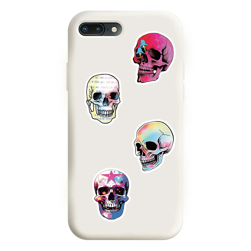10/30/50PCS Cool Skull Stickers Aesthetic Cute Decoration DIY Skateboard Phone Laptop Scrapbook Bike Car PVC Waterproof Kids Toy