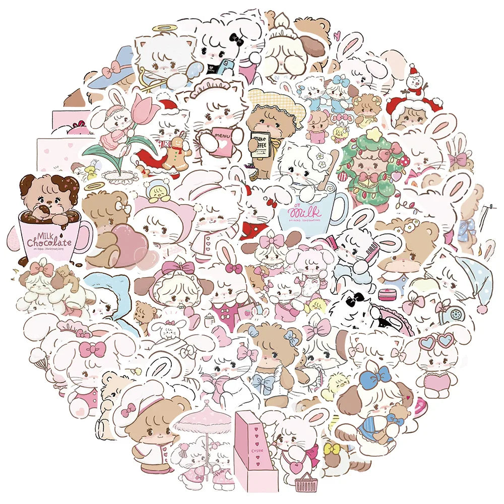 Cartoon Animal Stickers Waterproof Decals for Laptop Motorcycle Luggage Snowboard Fridge