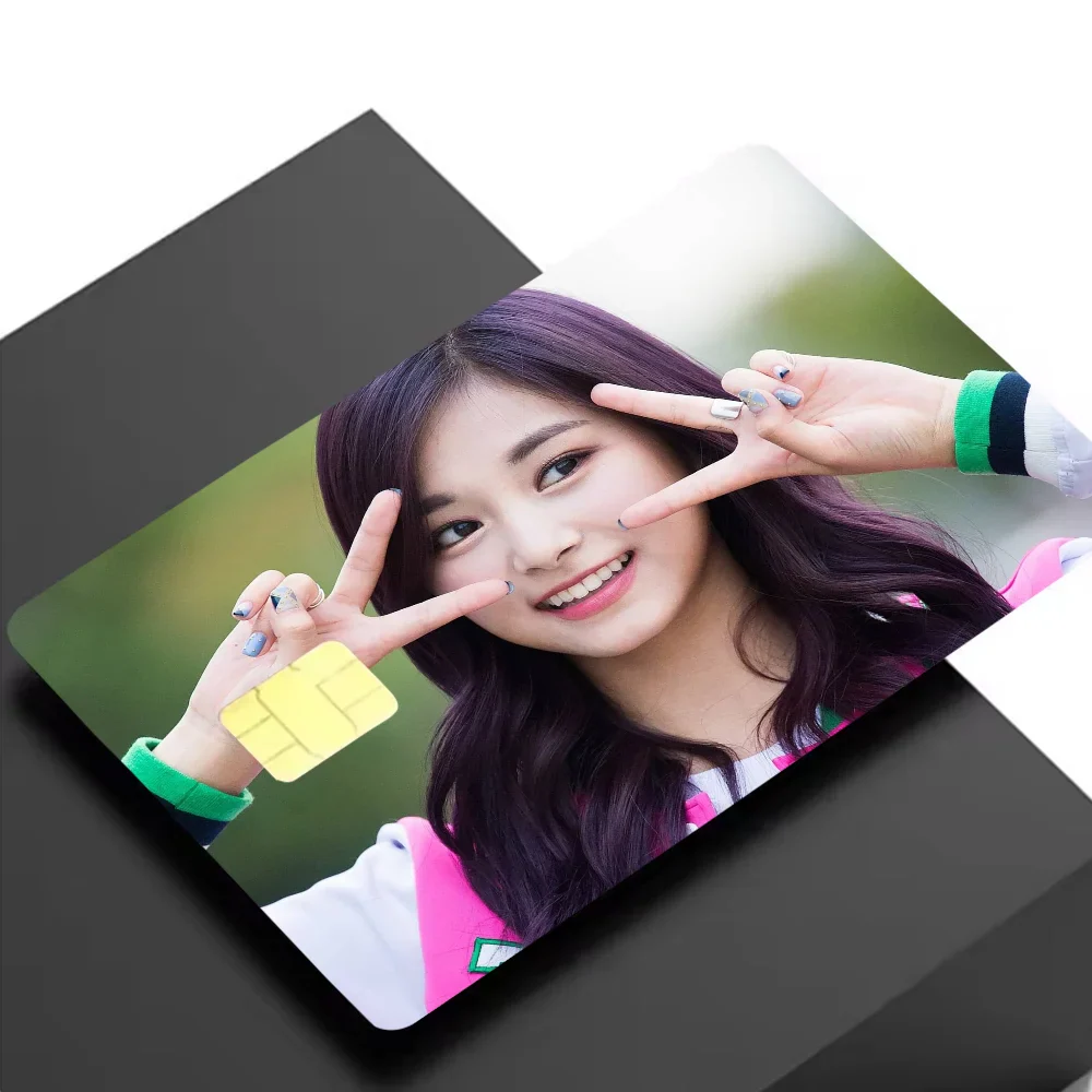 T-Tzuyu Matte Gold Silver Black Card Skin Sticker