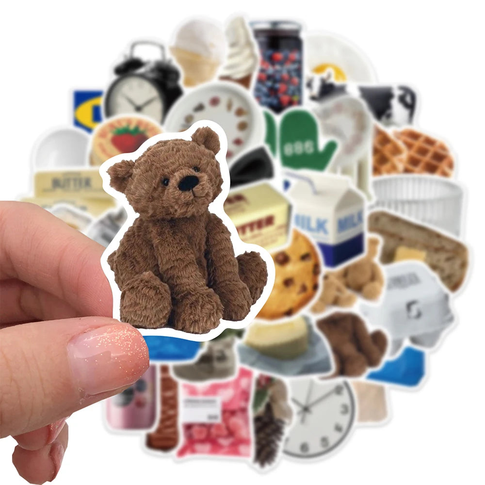 Milk Biscuit Food Stickers for Laptop, Luggage, Skateboard, DIY, Graffiti Decals (10/30/50PCS)