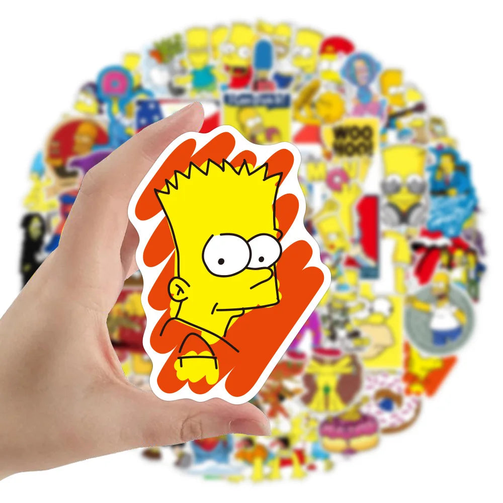 10/30/50/100pcs Funny Cartoon Simpsons Anime Stickers Decoration Laptop Suitcase Phone Car Cool Waterproof Sticker for Kids Toys