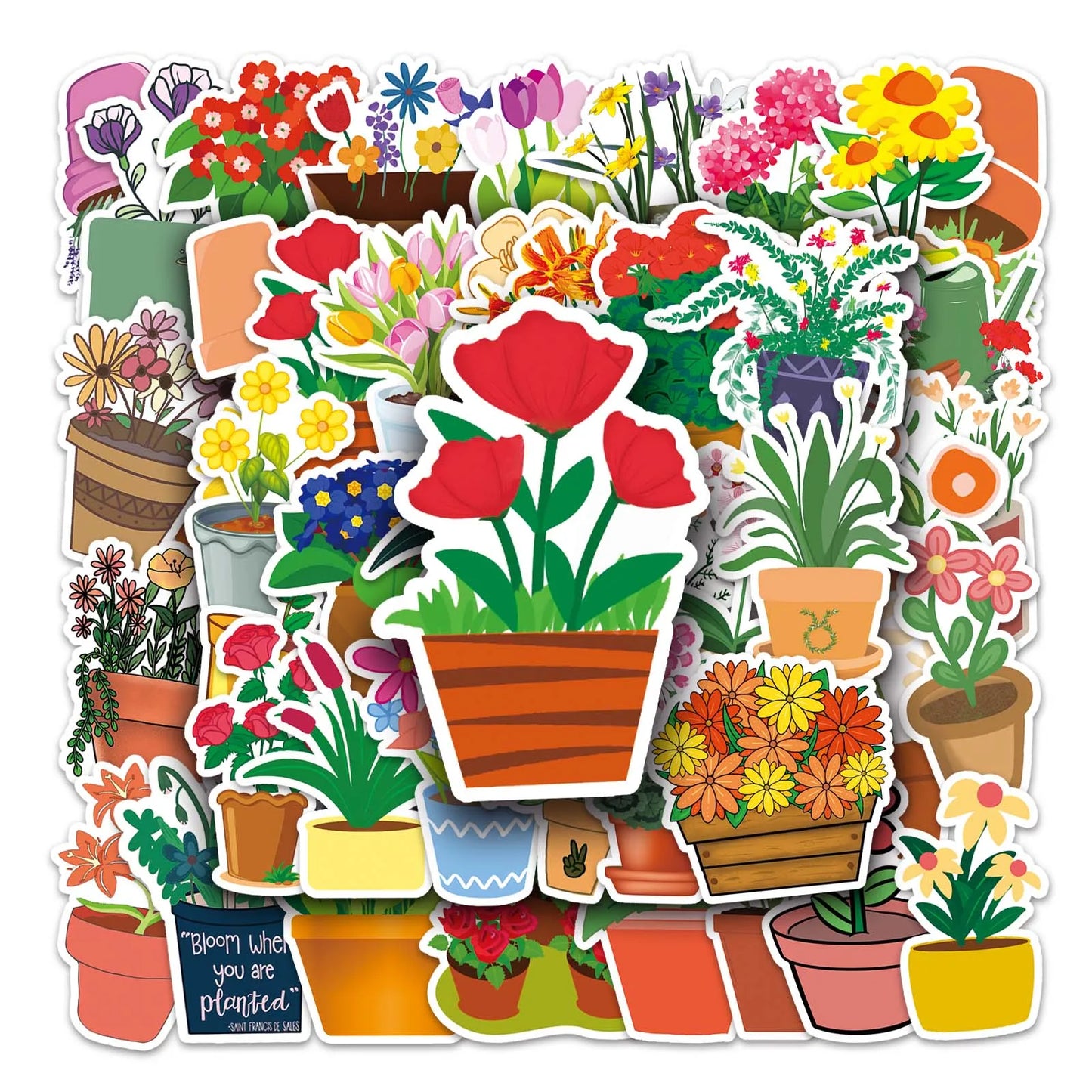 50Pcs Cartoon Waterproof Vinyl Stickers for Skateboard Snowboard