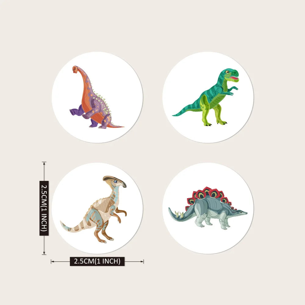 100-500pcs Cartoon Animal Reward Sticker Label Thank You Cute Game Sticker DIY Gift Sealing Label Decoration Supple