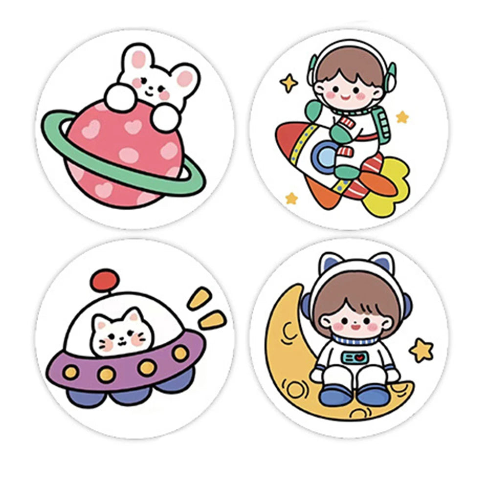 100-500pcs Children Reward Encouragement Sticker Cartoon Cute Sticker Birthday/holiday Party Gift Packaging Sealing Decor Lables