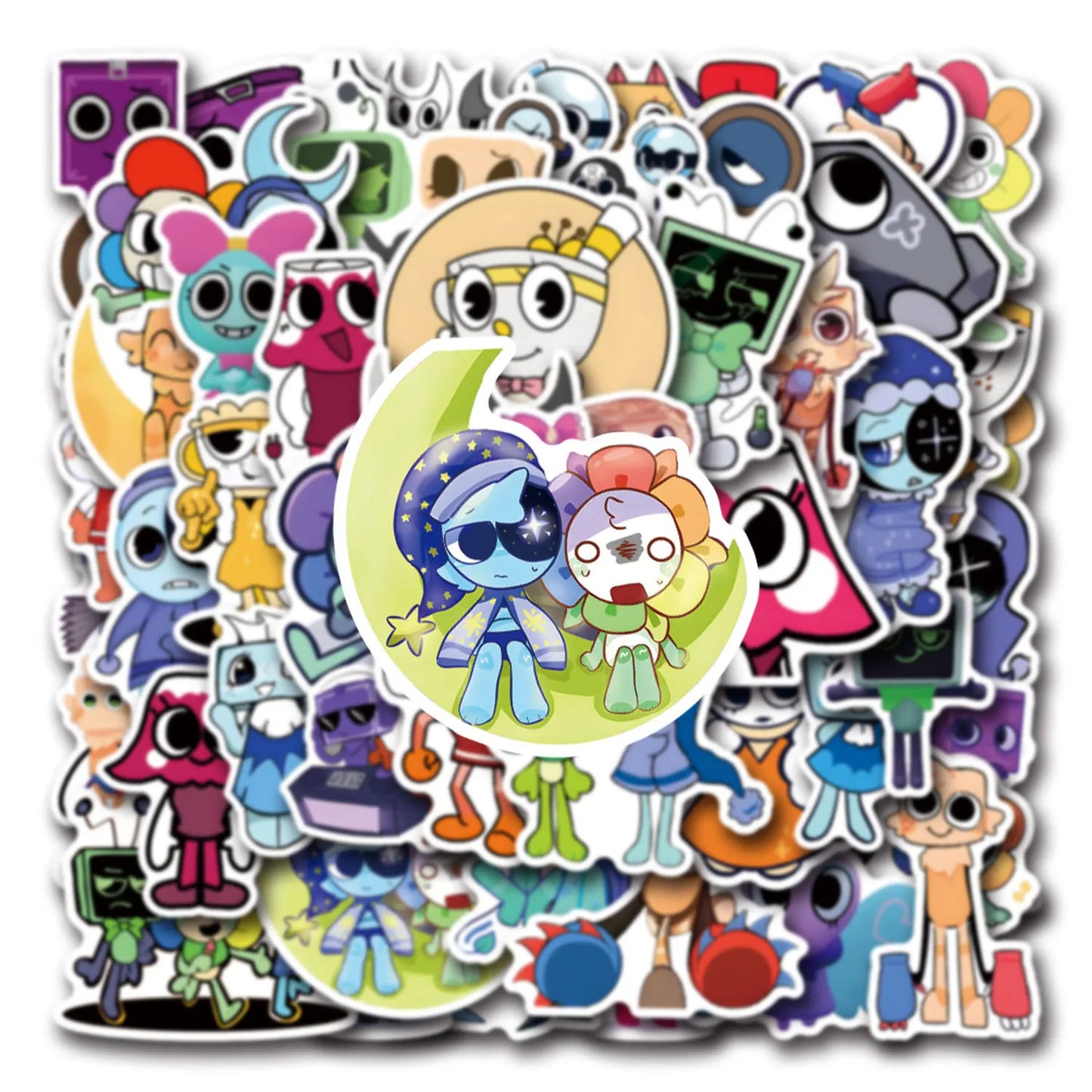 Dandys World Cartoon Graffiti Stickers for Scrapbook, Laptop, Phone, Guitar, Car, Bike, Skateboard - 10/30/50PCS