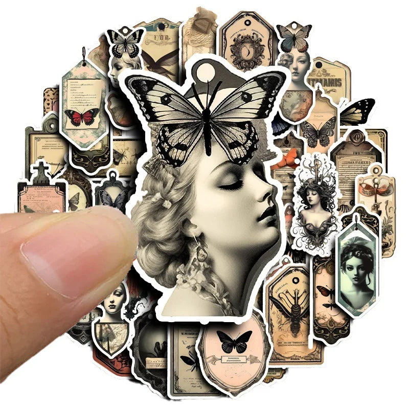 Steampunk Butterfly Bookmark Sticker Decals for Phone Laptop Luggage Skateboard
