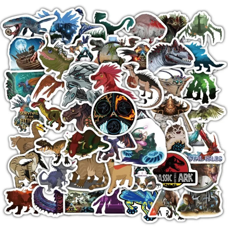 60pcs ARK: Survival Evolved Stickers for Laptop, Phone, Scooter, Water Bottle, Suitcase, Refrigerator