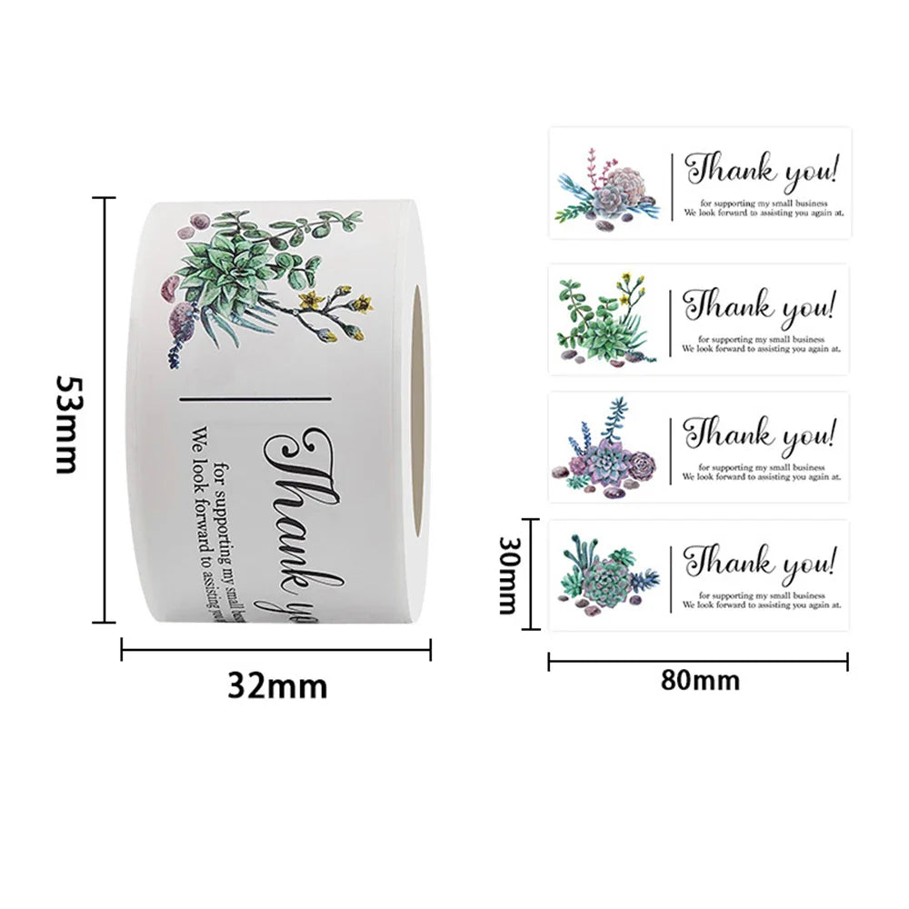 120pcs Thank You Stickers for Small Business Labels