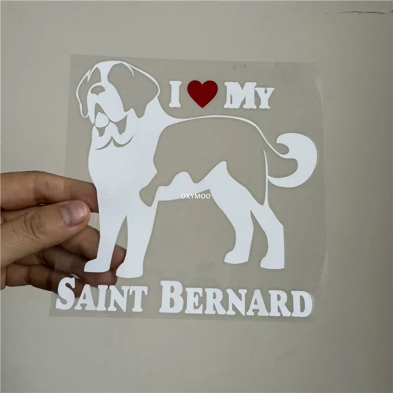 Saint Bernard Dog Vinyl Car Sticker Decal