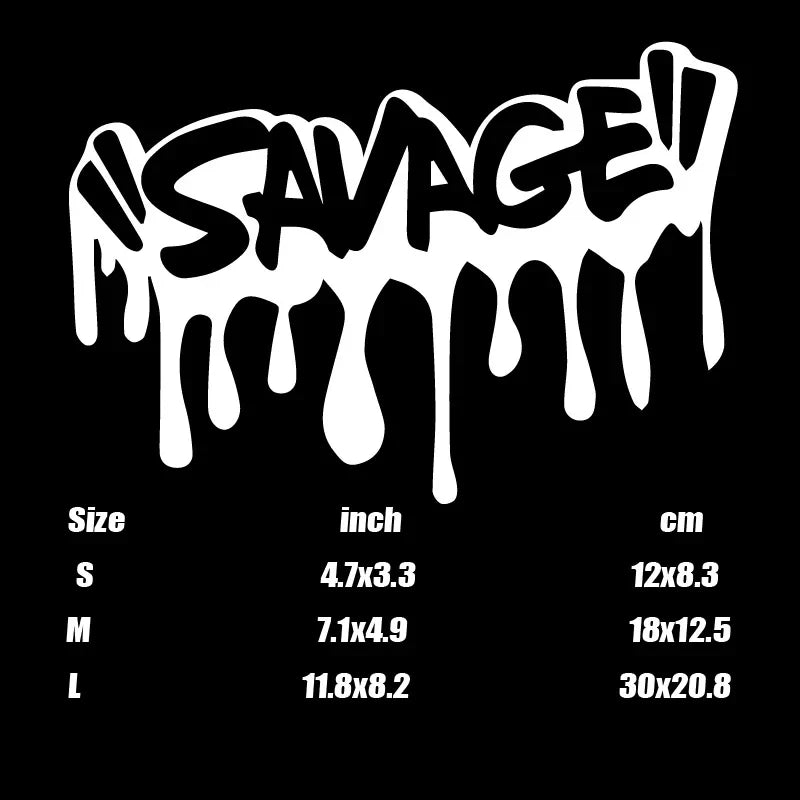 SAVAGE Vinyl Decal for Cars, Laptops, Walls & More