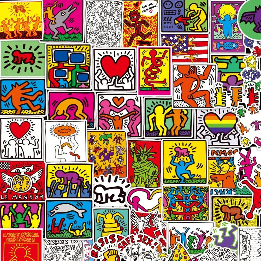 Funny Cartoon Stickers Pack - Waterproof Aesthetic Decals for Skateboard, Laptop, Stationery