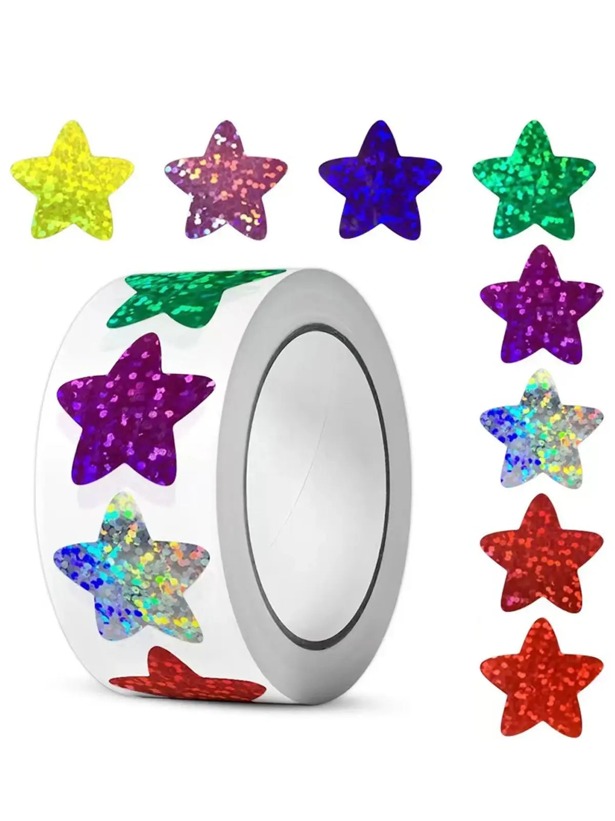 500 Holographic Venus Stickers Roll - Reward, Crafts, Classroom Supplies