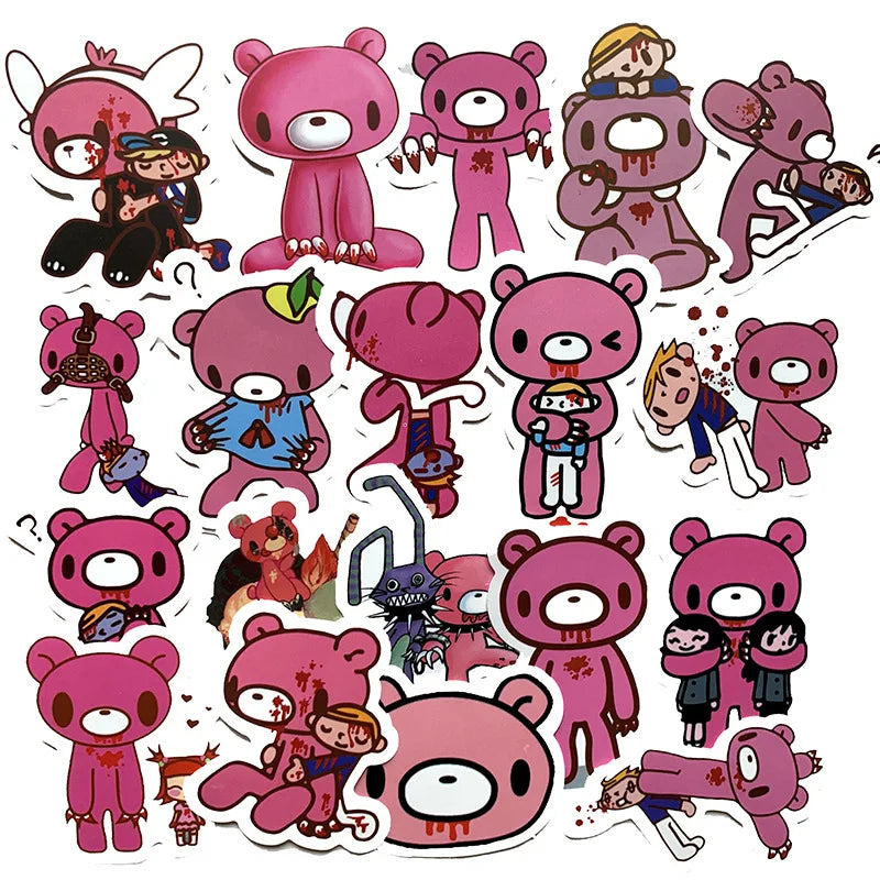 10/30/50PCS Cute Angry Bears Stickers For Laptop Phone Luggage Skateboard Motorcycle Bike Cartoon Decal Kids DIY Waterproof Toy