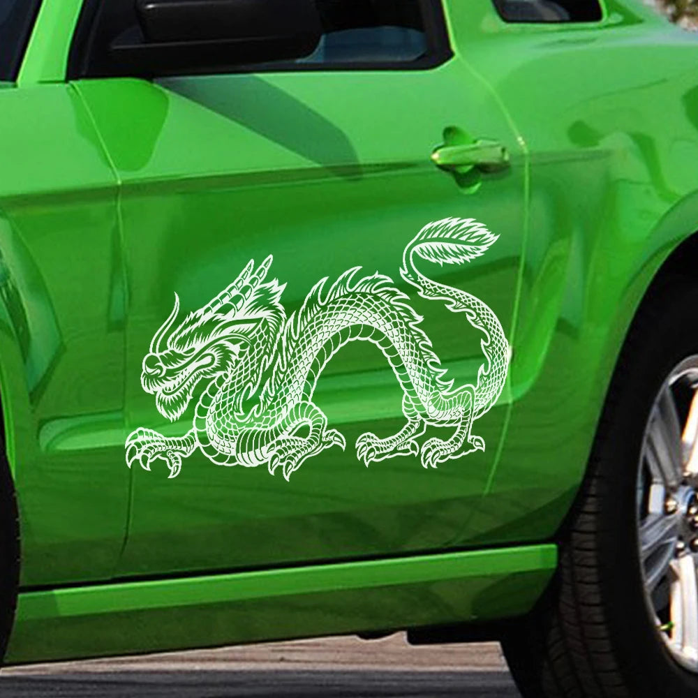 Anime Detachment Car Sticker The Black Dragon Body Big Picture Decoration Movement Style Die Cutting Waterproof PVC Vinyl Decals