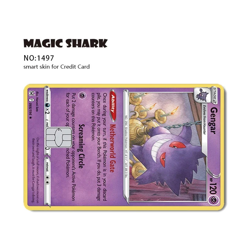 Pokemon Card Skin: Bulbasaur, Pikachu, Charmander, Squirtle
